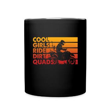 Quadgirl ATV 4 Wheeler Off Roading Lover - Tasse einfarbig - Schwarz - Vorne