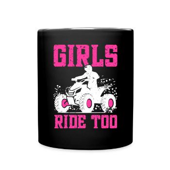Quadgirl ATV 4 Wheeler Off Roading Lover - Tasse einfarbig - Schwarz - Vorne