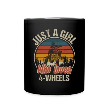 Quadgirl ATV 4 Wheeler Off Roading Lover - Tasse einfarbig - Schwarz - Vorne