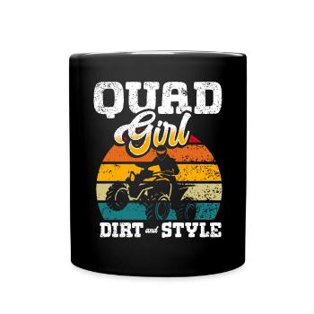 Quadgirl ATV 4 Wheeler Off Roading Lover - Tasse einfarbig - Schwarz - Vorne