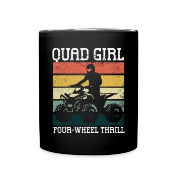 Quadgirl ATV 4 Wheeler Off Roading Lover - Tasse einfarbig - Schwarz - Vorne