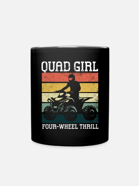 Quadgirl ATV 4 Wheeler Amateur de tout-terrain - Mug uni - noir