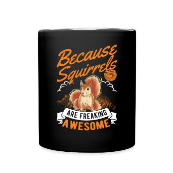 Écureuil cadeau écureuil écureuil gris écureuil - Mug uni - noir - Devant