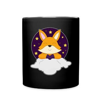 Nuages de renard - Mug uni - noir - Devant