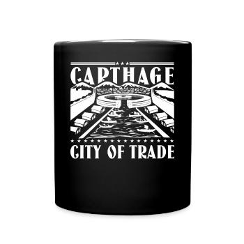 Karthago, Stadt des Handels - Tasse einfarbig - Schwarz - Vorne