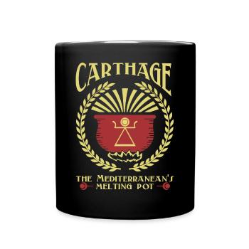 Karthago, der Schmelztiegel des Mittelmeers - Tasse einfarbig - Schwarz - Vorne