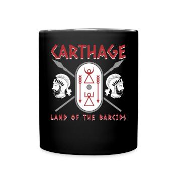 Karthago, Land der Barkiden - Tasse einfarbig - Schwarz - Vorne