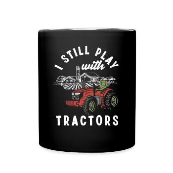 Lustiges Bauer Bauernhof Landwirt Geschenk - Tasse einfarbig - Schwarz - Vorne