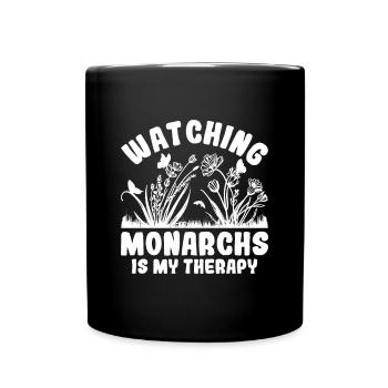 Watching Monarchs - Monarch Butterfly - Full Colour Mug - black - Front