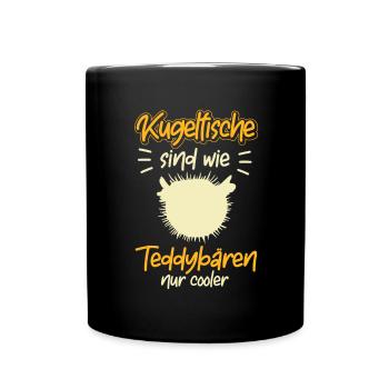 Kugelfisch ist cooler Aquaristik - Tasse einfarbig - Schwarz - Vorne