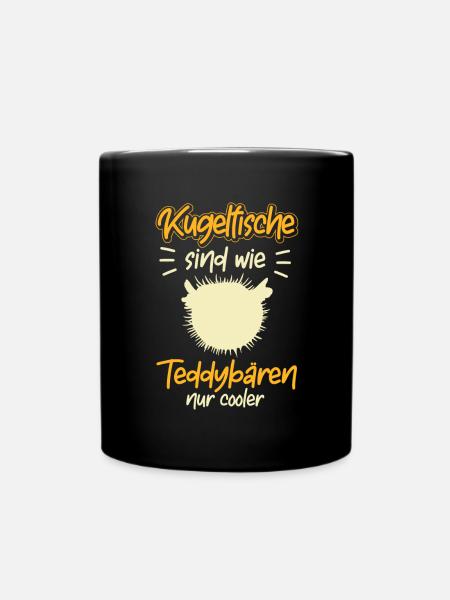 Kugelfisch ist cooler Aquaristik - Tasse einfarbig - Schwarz