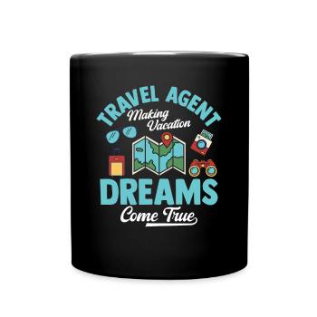 Réaliser ses rêves de vacances - Agence de voyage - Mug uni - noir - Devant