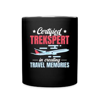 Certified Trekspert In Creating Travel Memories - Tasse einfarbig - Schwarz - Vorne