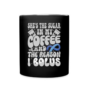 Elle est le sucre dans mon café - Mug uni - noir - Devant