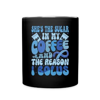 Elle est le sucre dans mon café - Mug uni - noir - Devant