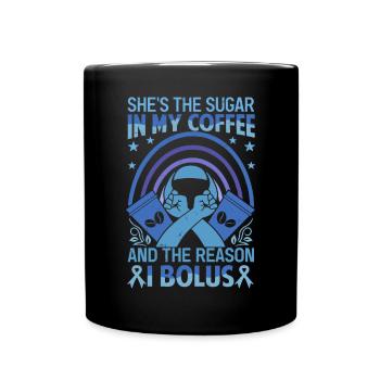 Elle est le sucre dans mon café - Mug uni - noir - Devant
