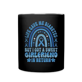 La vie m’a donné le diabète et une douce petite amie - Mug uni - noir - Devant