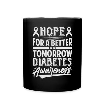 L’espoir d’un avenir meilleur - Sensibilisation au diabète - Mug uni - noir - Devant