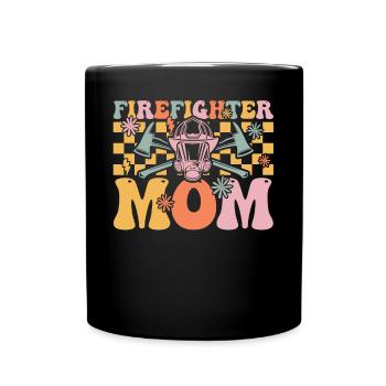 Groovy Brandbekämpfung - Tasse einfarbig - Schwarz - Vorne