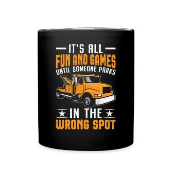 Drôle de conducteur de dépanneuse - Mug uni - noir - Devant