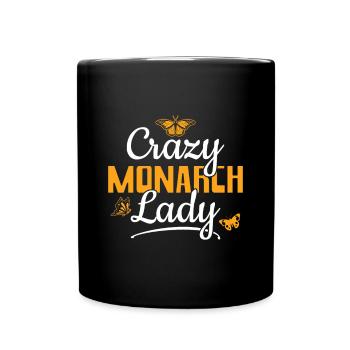 Crazy Monarch Lady - Papillon monarque - Mug uni - noir - Devant