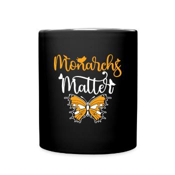 Le monarque me rend heureux - Papillon monarque - Mug uni - noir - Devant