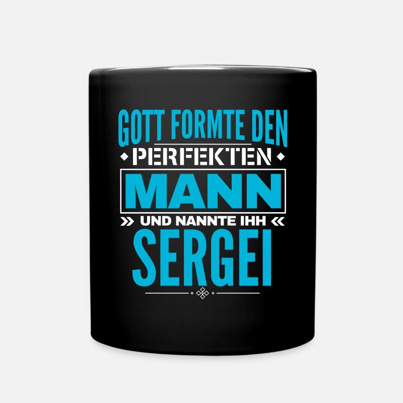 Sergei Name Design - Tasse einfarbig - Schwarz