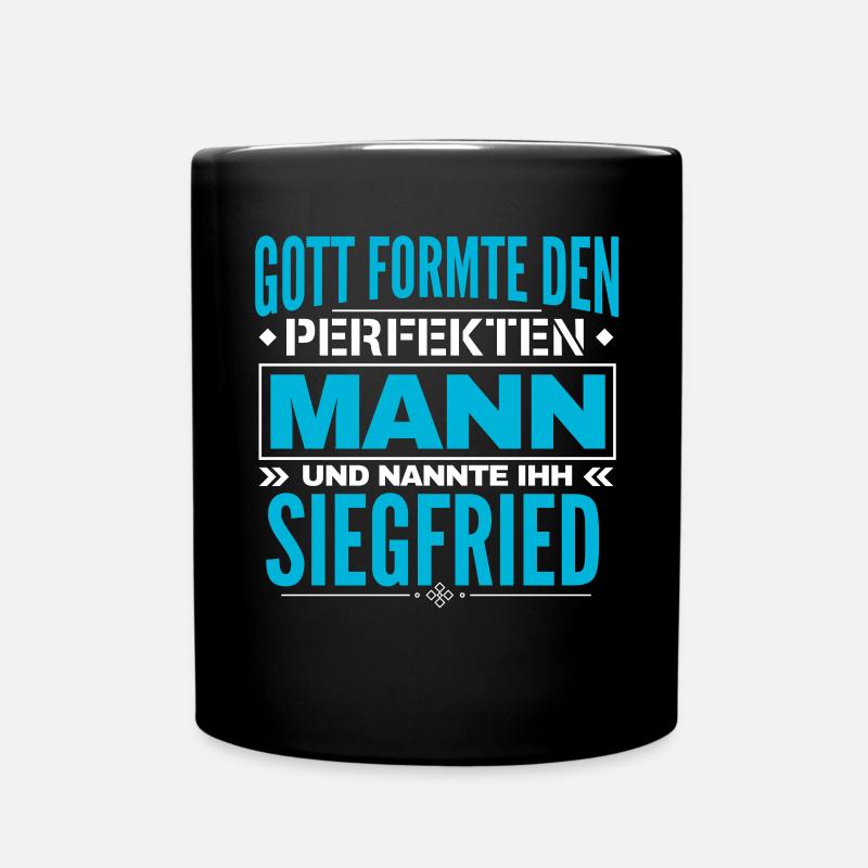 Siegfried Name Design - Tasse einfarbig - Schwarz