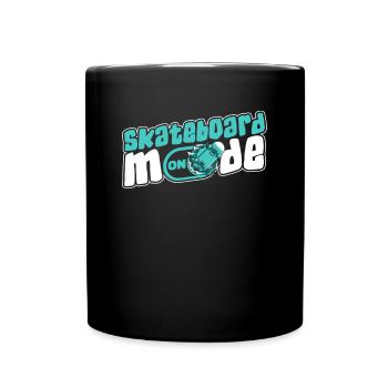Skateboard Mode On Skatergirl Skaterboy Skatepark - Tasse einfarbig - Schwarz - Vorne