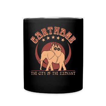 Karthago, die Stadt des Elefanten - Tasse einfarbig - Schwarz - Vorne