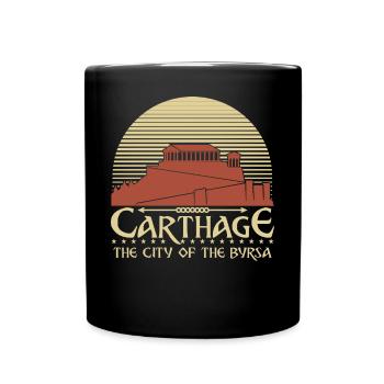 Karthago, die Stadt der Byrsa - Tasse einfarbig - Schwarz - Vorne
