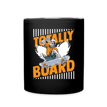 Totally Board Skatergirl Skaterboy Skatepark - Tasse einfarbig - Schwarz - Vorne