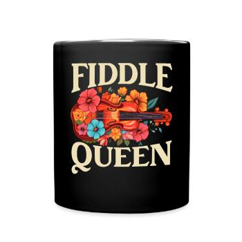 Fiddle Player Violinist Instrument Musician - Full Colour Mug - black - Front