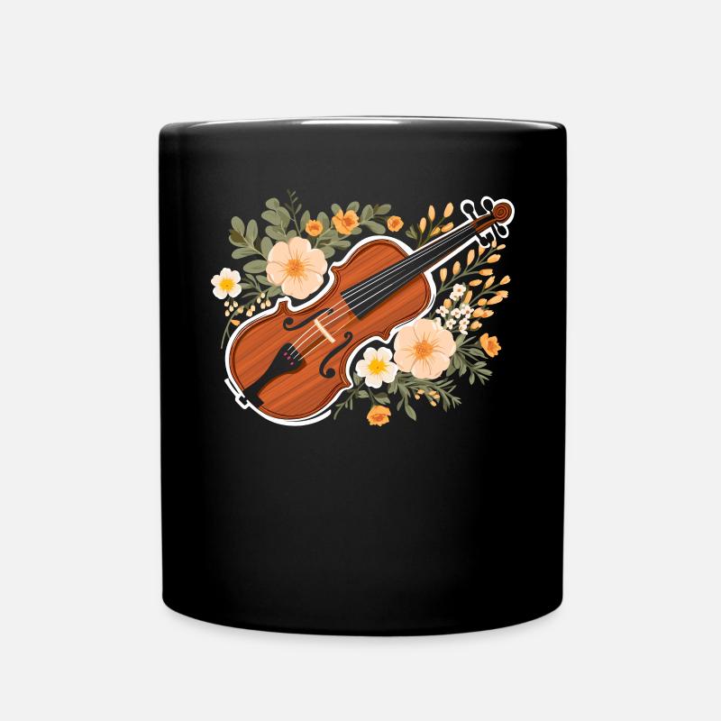 Fiddle Player Geiger, Instrumentenmusiker - Tasse einfarbig - Schwarz
