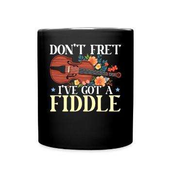 Fiddle Player Violinist Instrument Musician - Full Colour Mug - black - Front