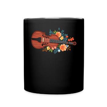 Fiddle Player Violinist Instrument Musician - Full Colour Mug - black - Front