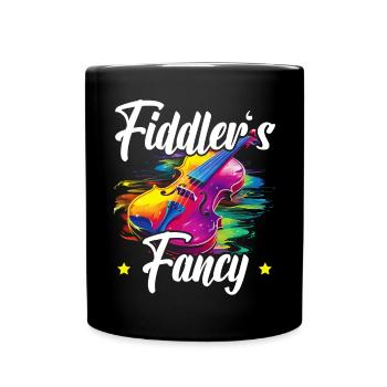 Fiddle Player Violinist Instrument Musician - Full Colour Mug - black - Front