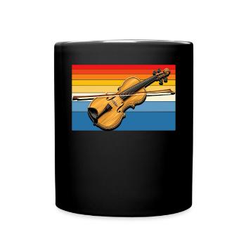 Fiddle Player Violinist Instrument Musician - Full Colour Mug - black - Front