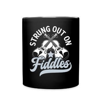 Fiddle Player Violinist Instrument Musician - Full Colour Mug - black - Front