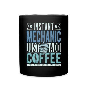 Instant-Mechanik Fügen Sie einfach Kaffee hinzu - Tasse einfarbig - Schwarz - Vorne