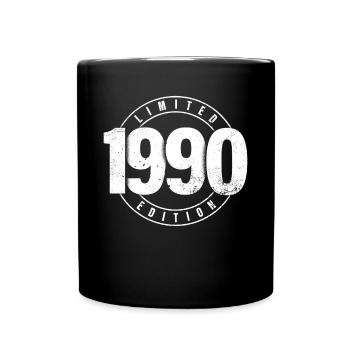 Limited Edition 1990 Birth Year Urban Birthday - Full Colour Mug - black - Front