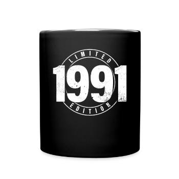 Limited Edition 1991 Year of Birth Urban Birthday - Full Colour Mug - black - Front