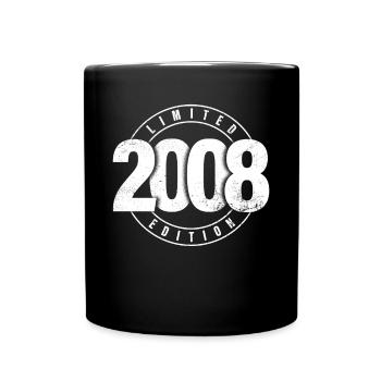 Limited Edition 2008 Year of Birth Urban Birthday - Full Colour Mug - black - Front