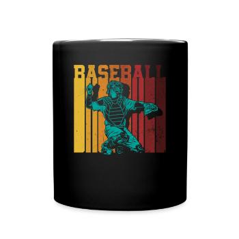 Drôle de baseball - Mug uni - noir - Devant