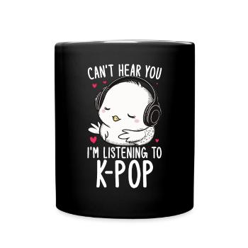 Can't Hear You I'm Listening Kpop Duck K-pop - Full Colour Mug - black - Front
