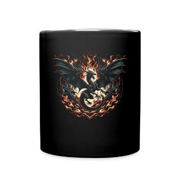 Feuerdrache des Dunklen Sturms - Tasse einfarbig - Schwarz - Vorne