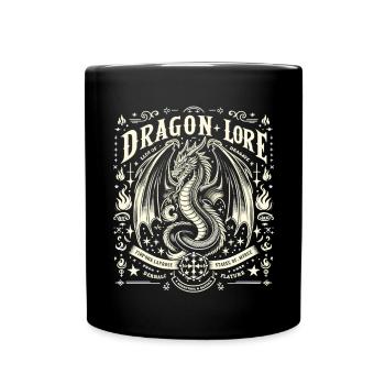 Mythischer Feuerdrache - Tasse einfarbig - Schwarz - Vorne
