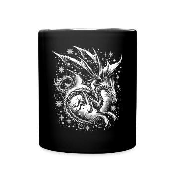 Mystique gothique Dragon de glace - Mug uni - noir - Devant