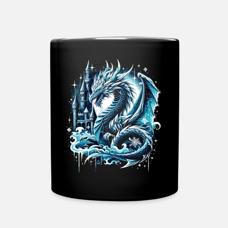 Frostiger Schattendrache Eisdrache - Tasse einfarbig - Schwarz