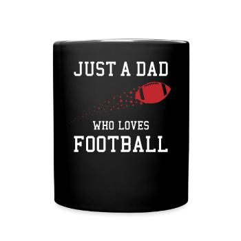 Pièce maîtresse de papa passionné de football américain - Mug uni - noir - Devant